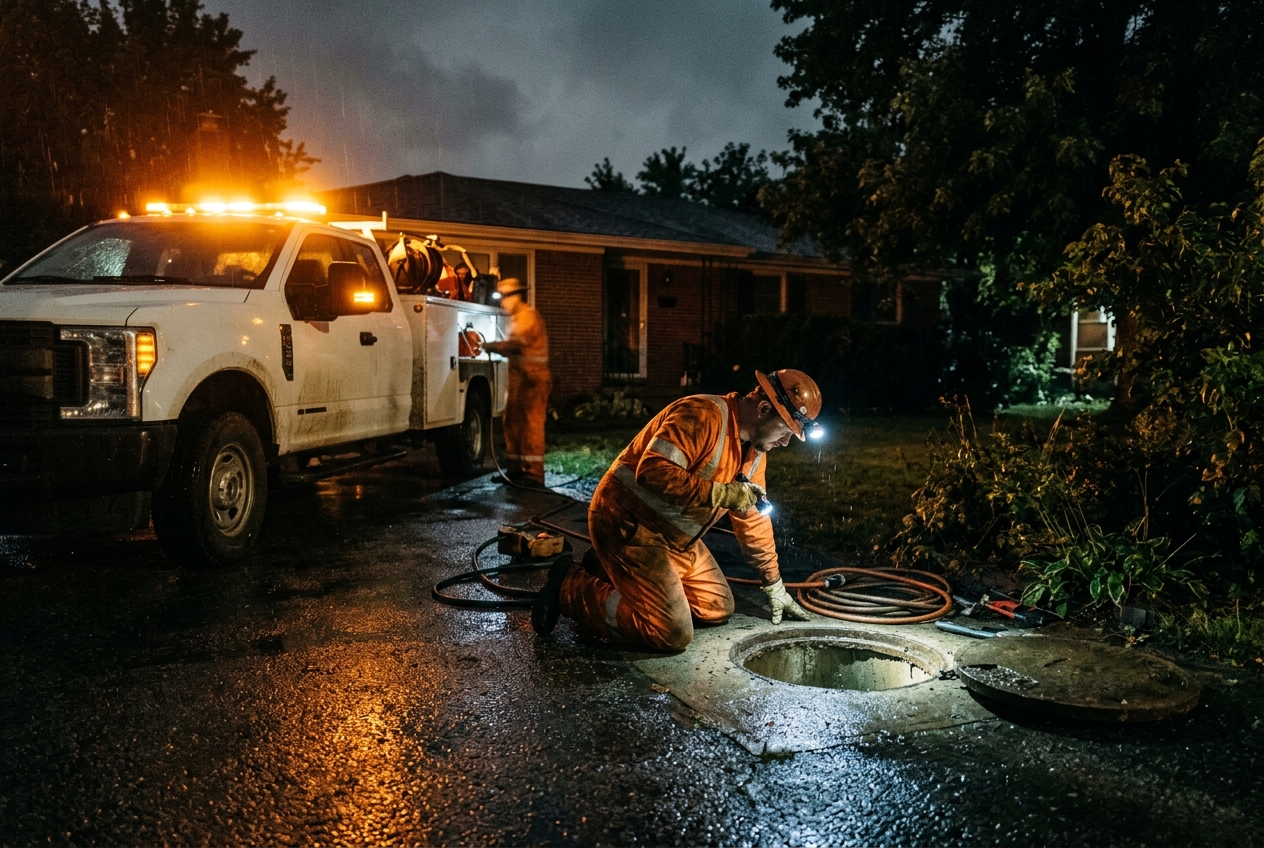 Emergency Service — Sewage in the house or pooling in the yard? Call now.