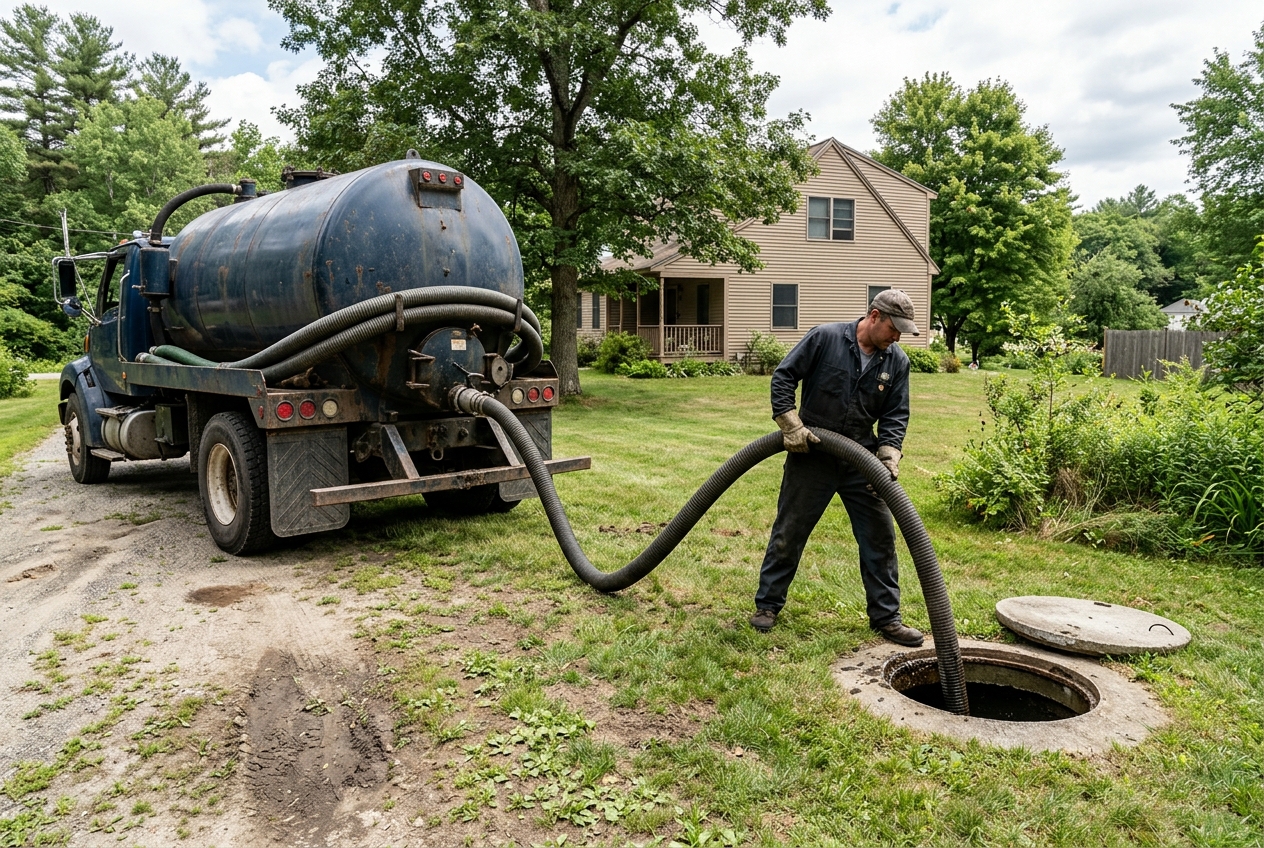 Pumping & Inspection — Septic pumping, home-sale inspections, and county letters.