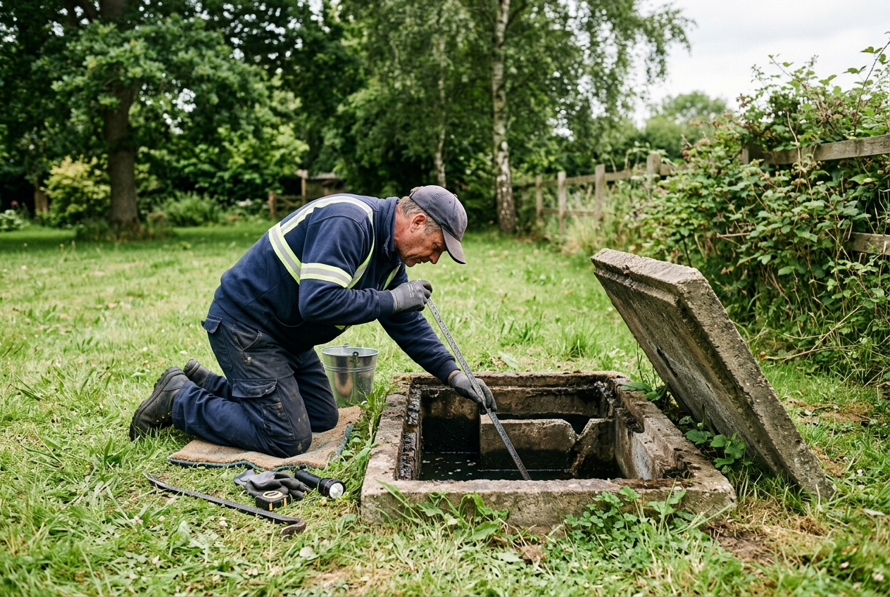 Septic Repair — Smells, soggy ground, and alarms traced and fixed.